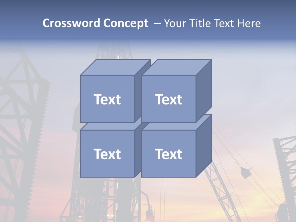 Drill Technology Silhouette PowerPoint Template