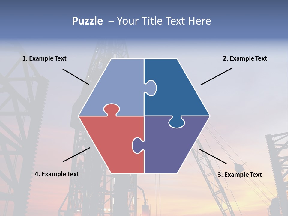 Drill Technology Silhouette PowerPoint Template