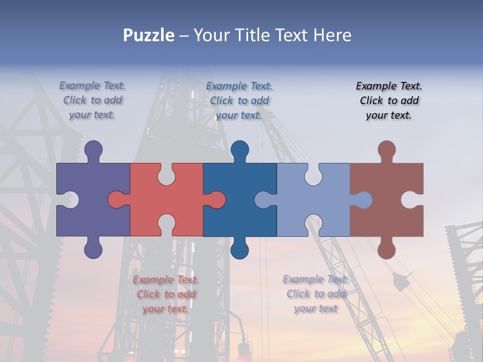 Drill Technology Silhouette PowerPoint Template