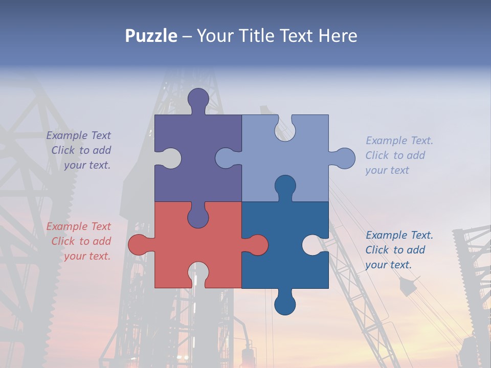 Drill Technology Silhouette PowerPoint Template