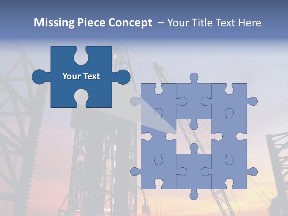 Drill Technology Silhouette PowerPoint Template