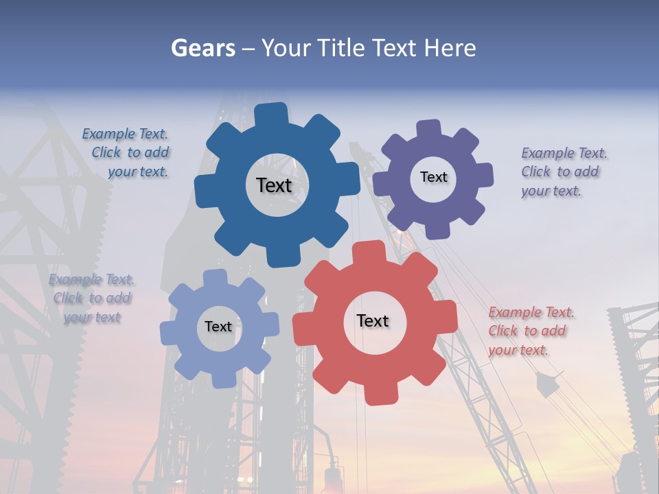 Drill Technology Silhouette PowerPoint Template