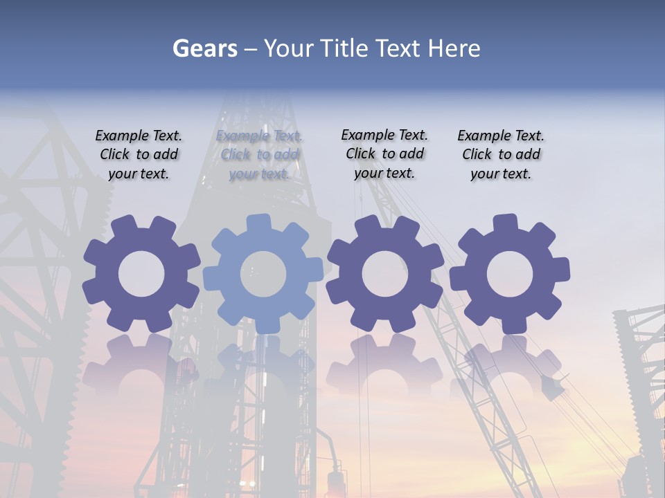 Drill Technology Silhouette PowerPoint Template
