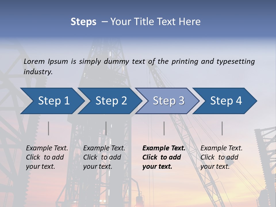 Drill Technology Silhouette PowerPoint Template