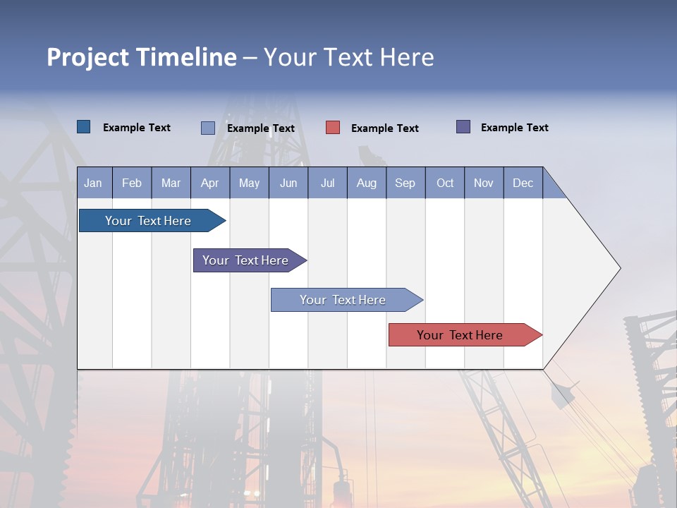 Drill Technology Silhouette PowerPoint Template