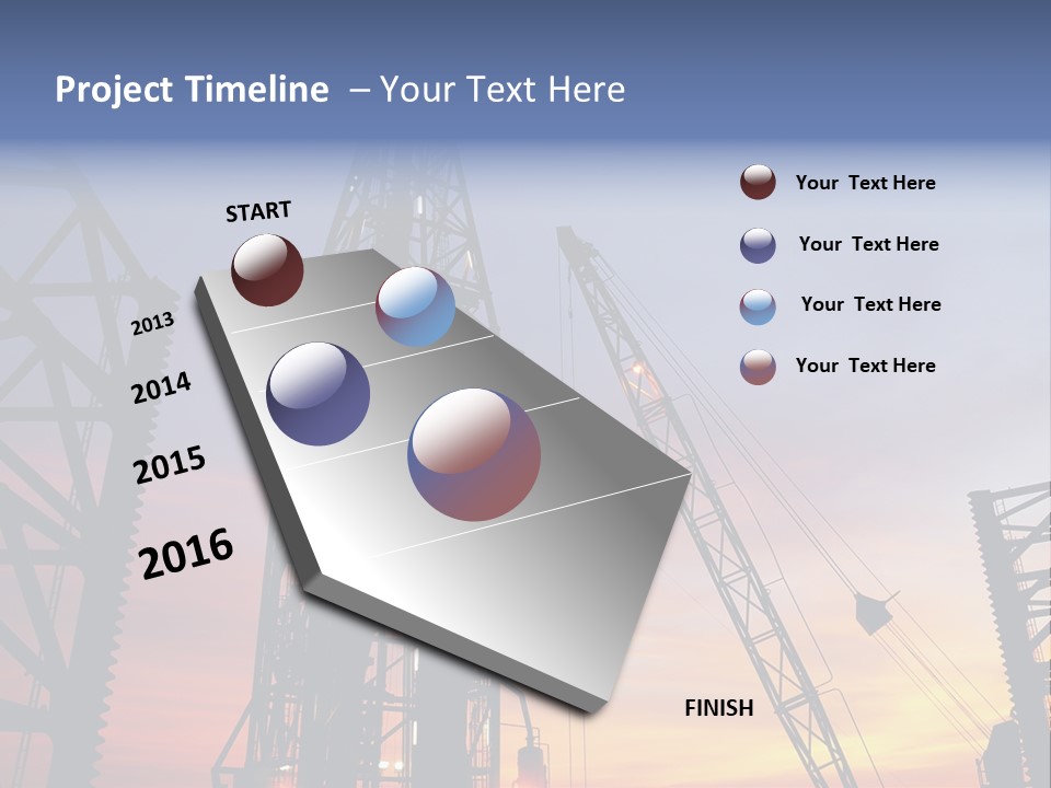 Drill Technology Silhouette PowerPoint Template