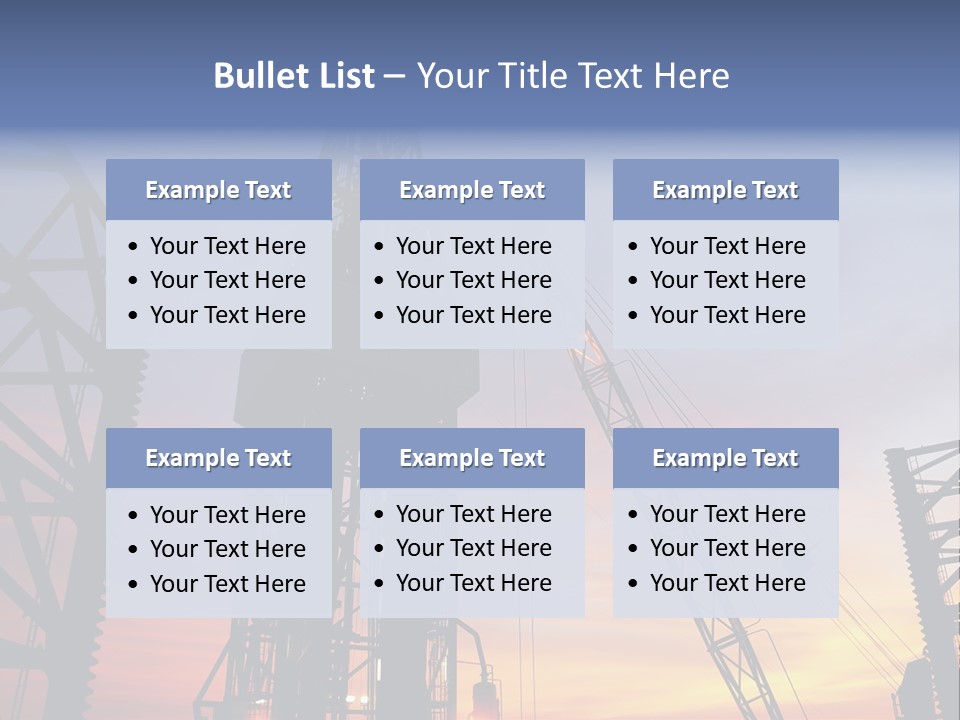 Drill Technology Silhouette PowerPoint Template