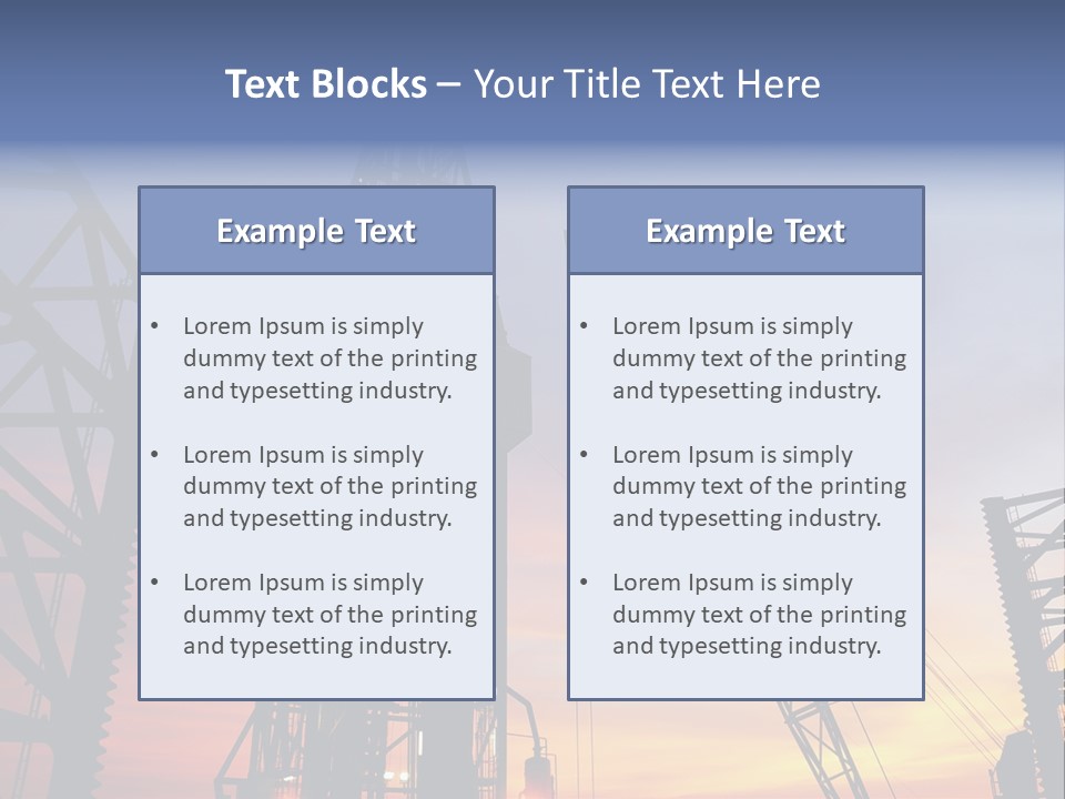 Drill Technology Silhouette PowerPoint Template