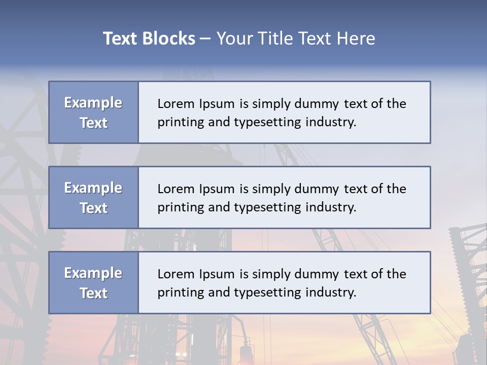 Drill Technology Silhouette PowerPoint Template
