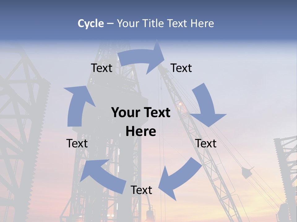 Drill Technology Silhouette PowerPoint Template