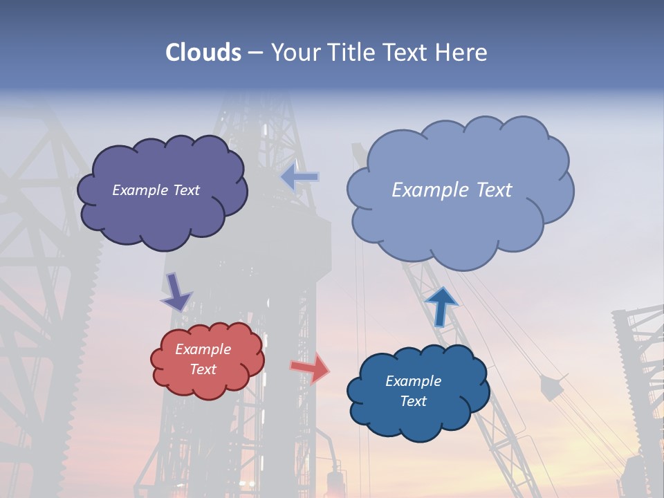 Drill Technology Silhouette PowerPoint Template