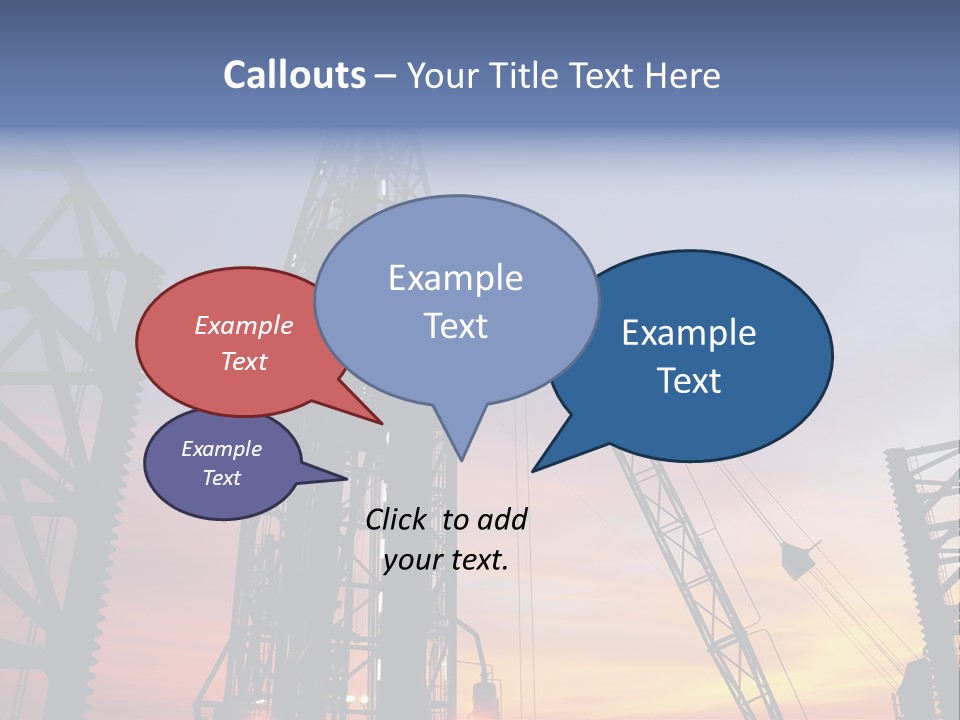 Drill Technology Silhouette PowerPoint Template