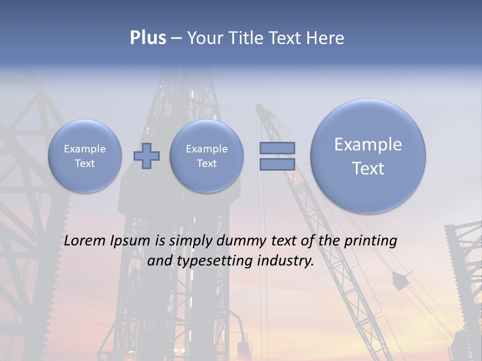 Drill Technology Silhouette PowerPoint Template