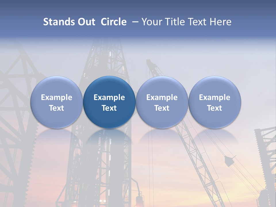 Drill Technology Silhouette PowerPoint Template