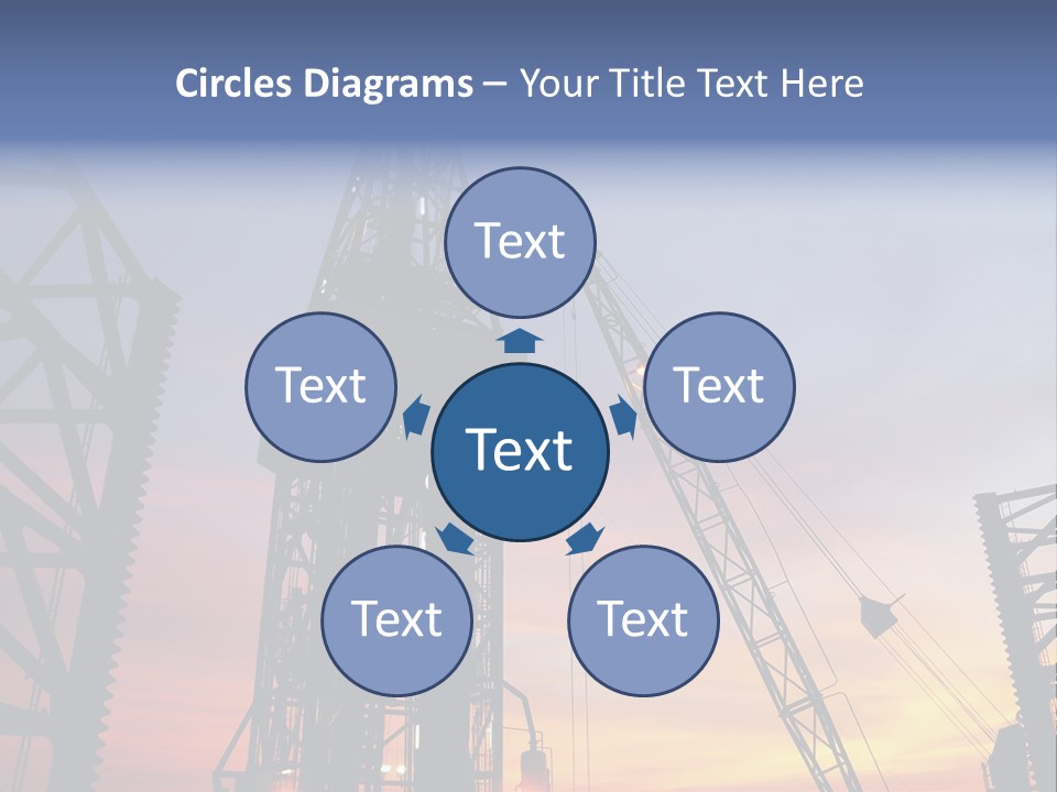 Drill Technology Silhouette PowerPoint Template