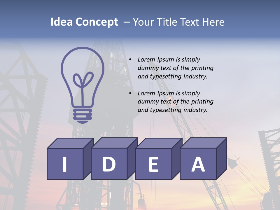 Drill Technology Silhouette PowerPoint Template