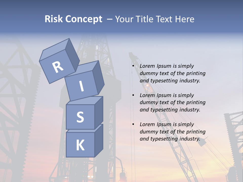 Drill Technology Silhouette PowerPoint Template