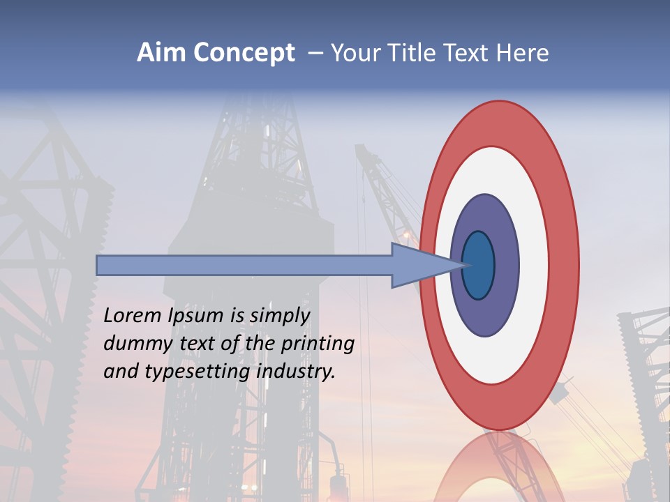 Drill Technology Silhouette PowerPoint Template