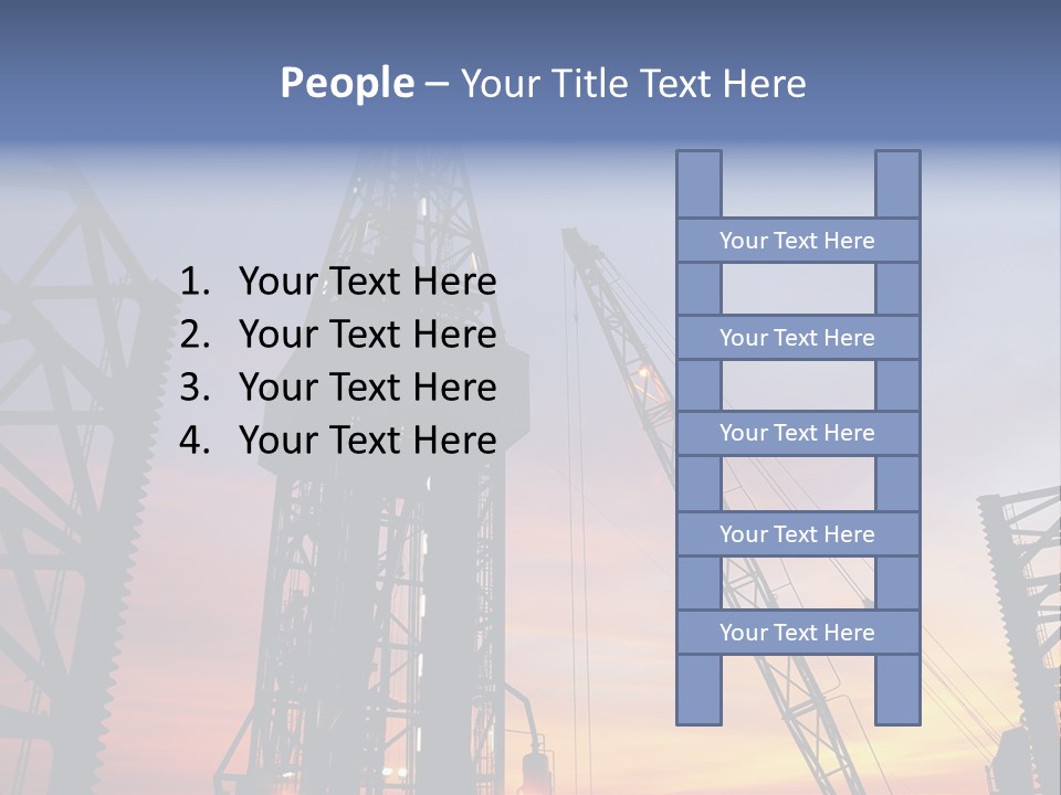 Drill Technology Silhouette PowerPoint Template