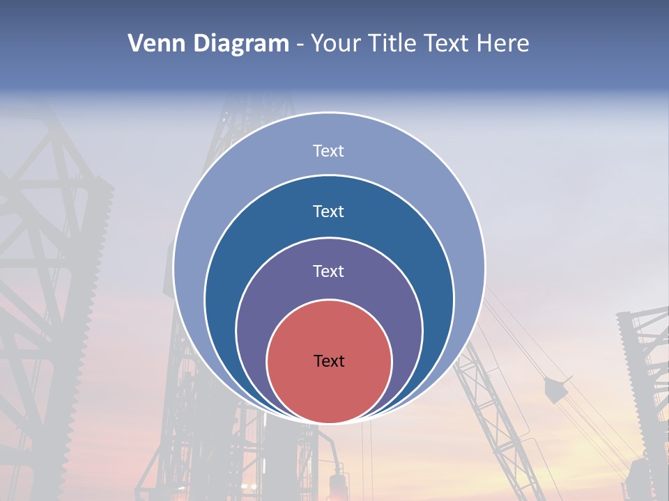 Drill Technology Silhouette PowerPoint Template