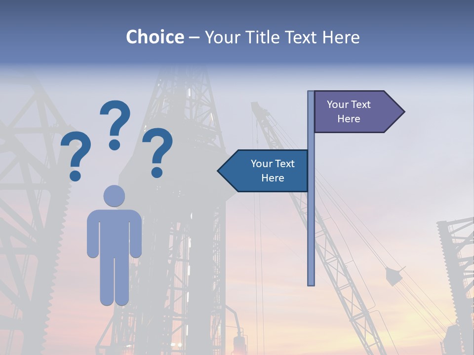 Drill Technology Silhouette PowerPoint Template