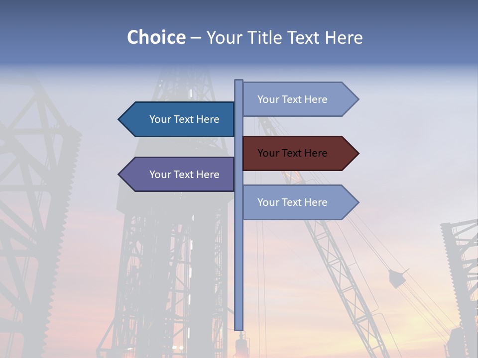 Drill Technology Silhouette PowerPoint Template
