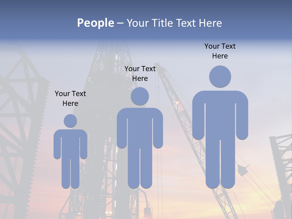 Drill Technology Silhouette PowerPoint Template