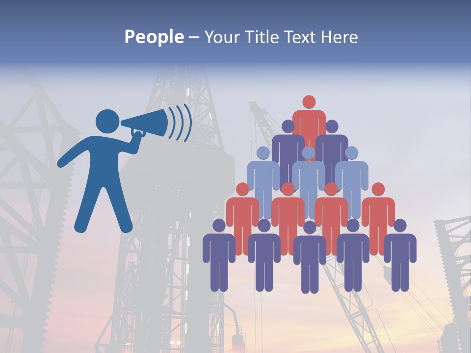 Drill Technology Silhouette PowerPoint Template