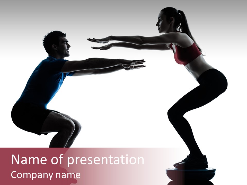 Body Building Gymnastic Instructor PowerPoint Template