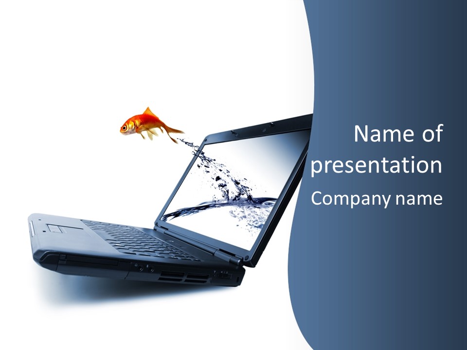 White Drop Showing PowerPoint Template