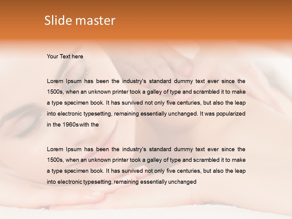 Closeup Caucasian Treatment PowerPoint Template