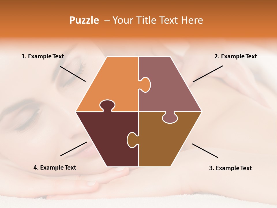 Closeup Caucasian Treatment PowerPoint Template