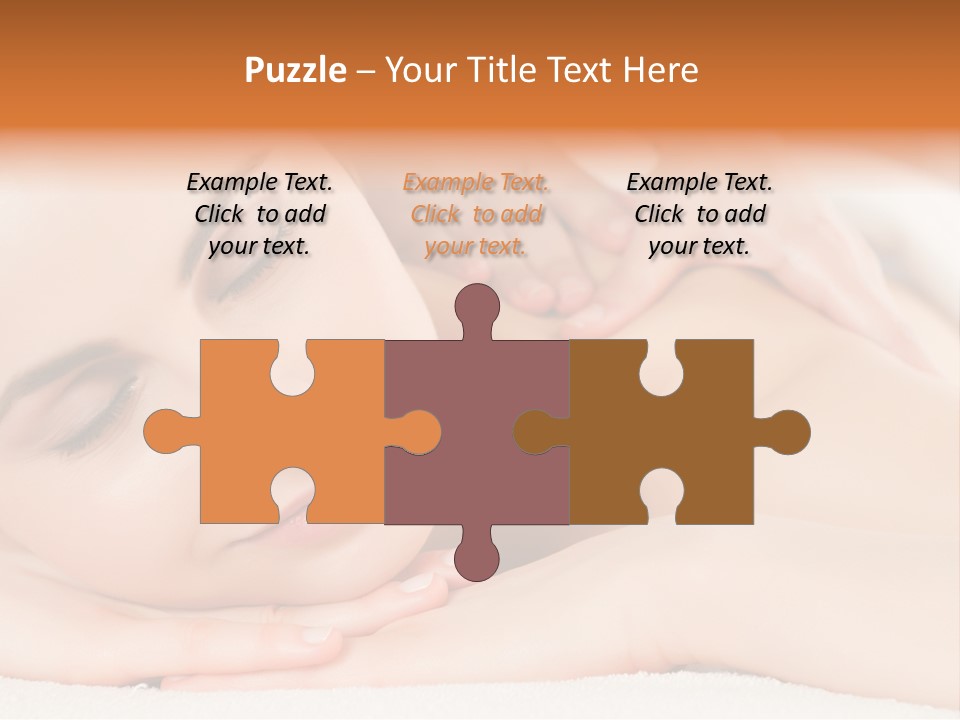 Closeup Caucasian Treatment PowerPoint Template