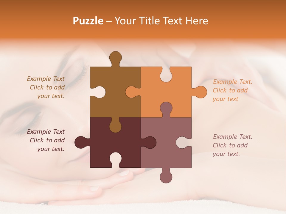 Closeup Caucasian Treatment PowerPoint Template