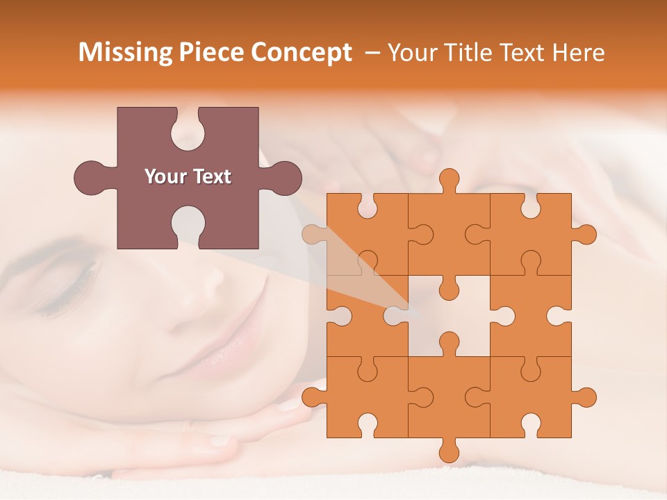 Closeup Caucasian Treatment PowerPoint Template