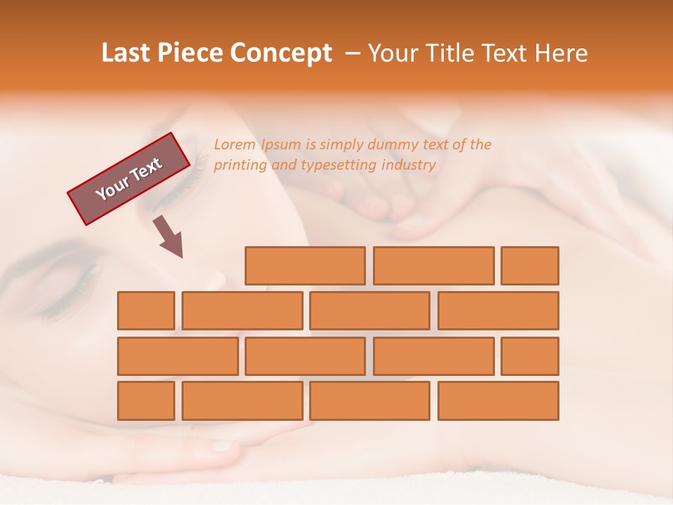 Closeup Caucasian Treatment PowerPoint Template