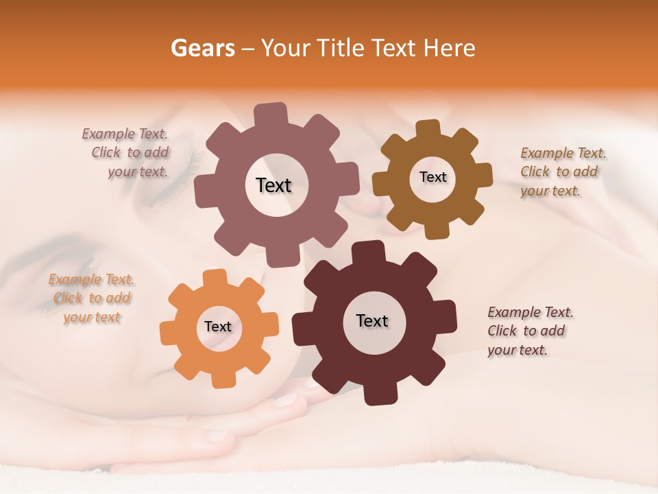 Closeup Caucasian Treatment PowerPoint Template