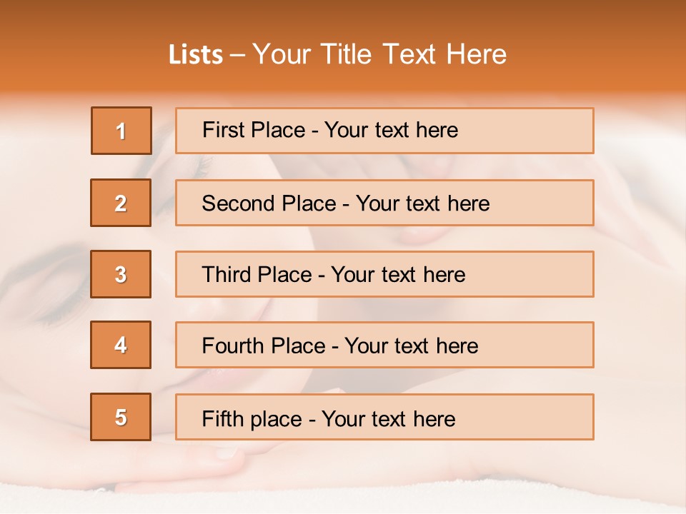 Closeup Caucasian Treatment PowerPoint Template