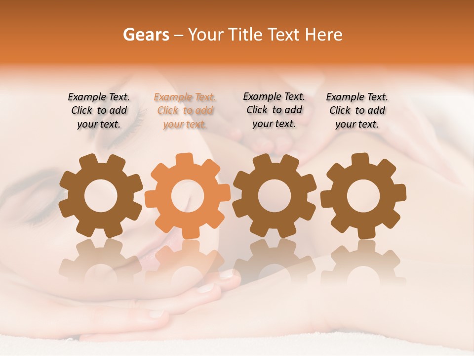 Closeup Caucasian Treatment PowerPoint Template