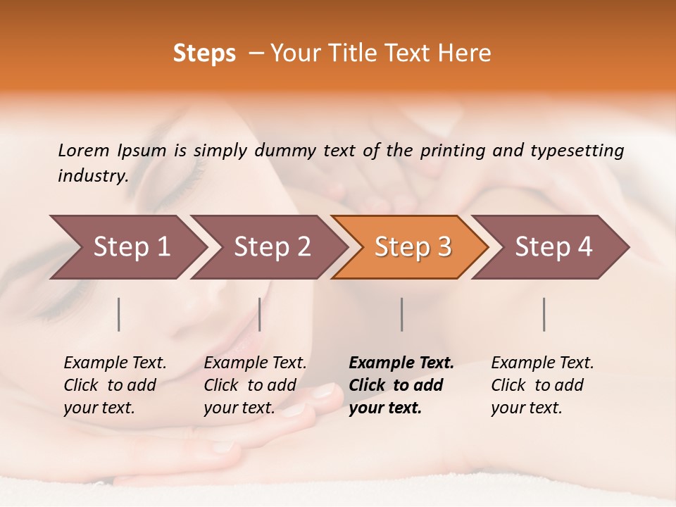 Closeup Caucasian Treatment PowerPoint Template