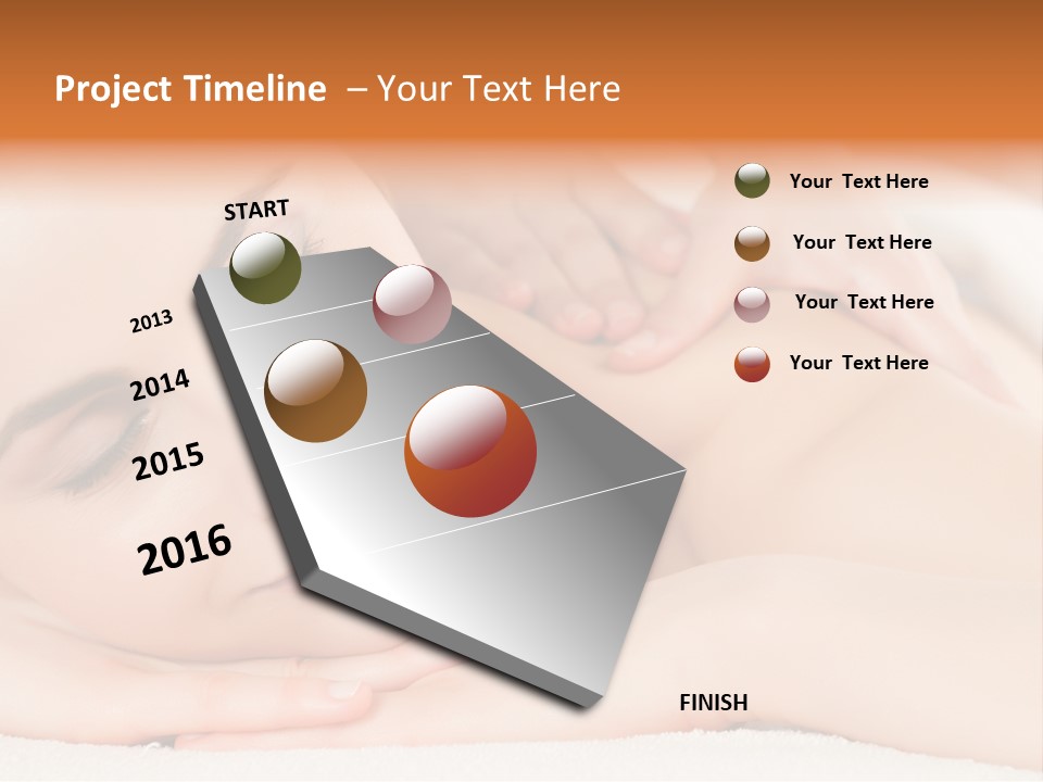 Closeup Caucasian Treatment PowerPoint Template