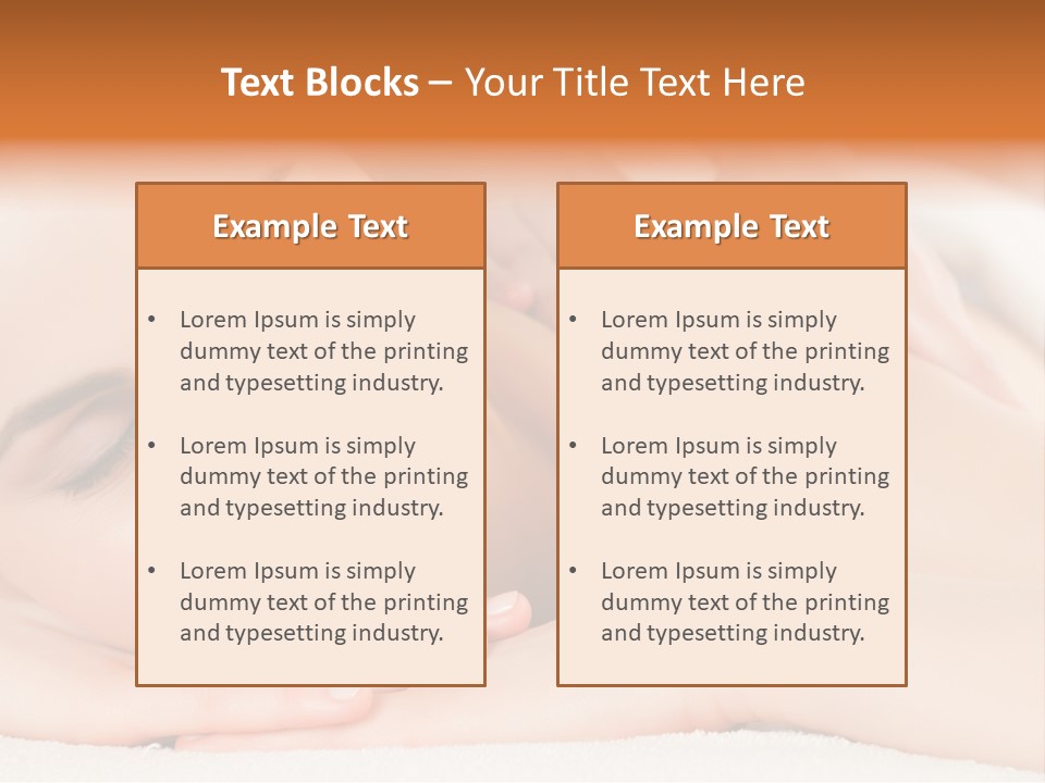 Closeup Caucasian Treatment PowerPoint Template