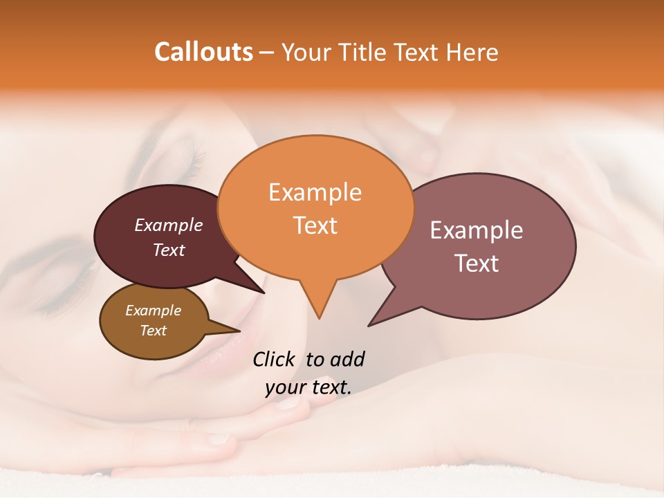Closeup Caucasian Treatment PowerPoint Template