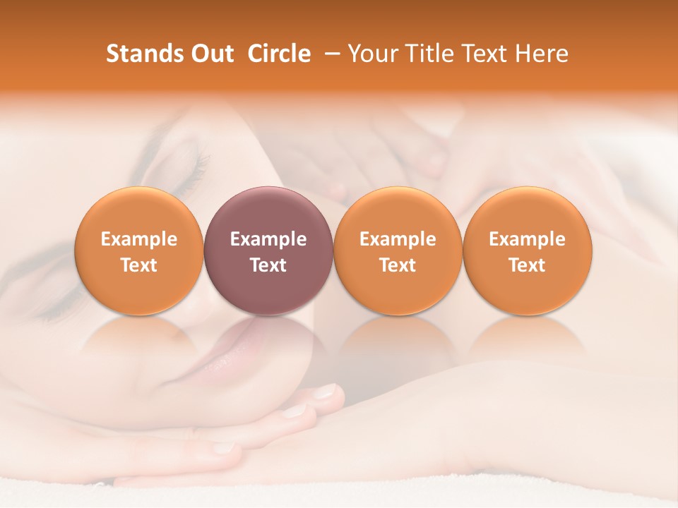Closeup Caucasian Treatment PowerPoint Template