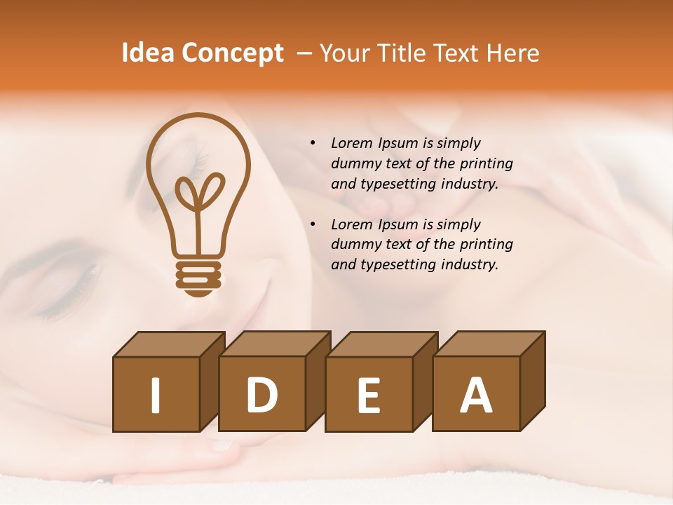 Closeup Caucasian Treatment PowerPoint Template