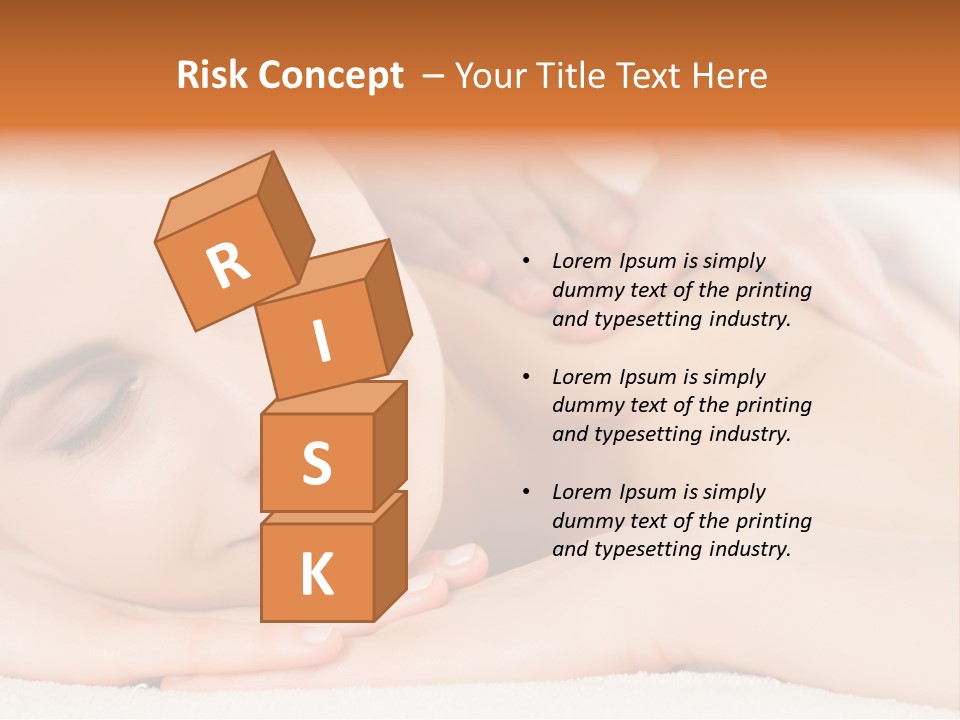 Closeup Caucasian Treatment PowerPoint Template