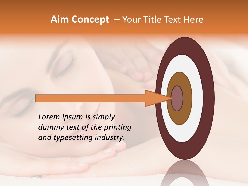 Closeup Caucasian Treatment PowerPoint Template