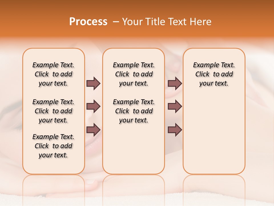 Closeup Caucasian Treatment PowerPoint Template