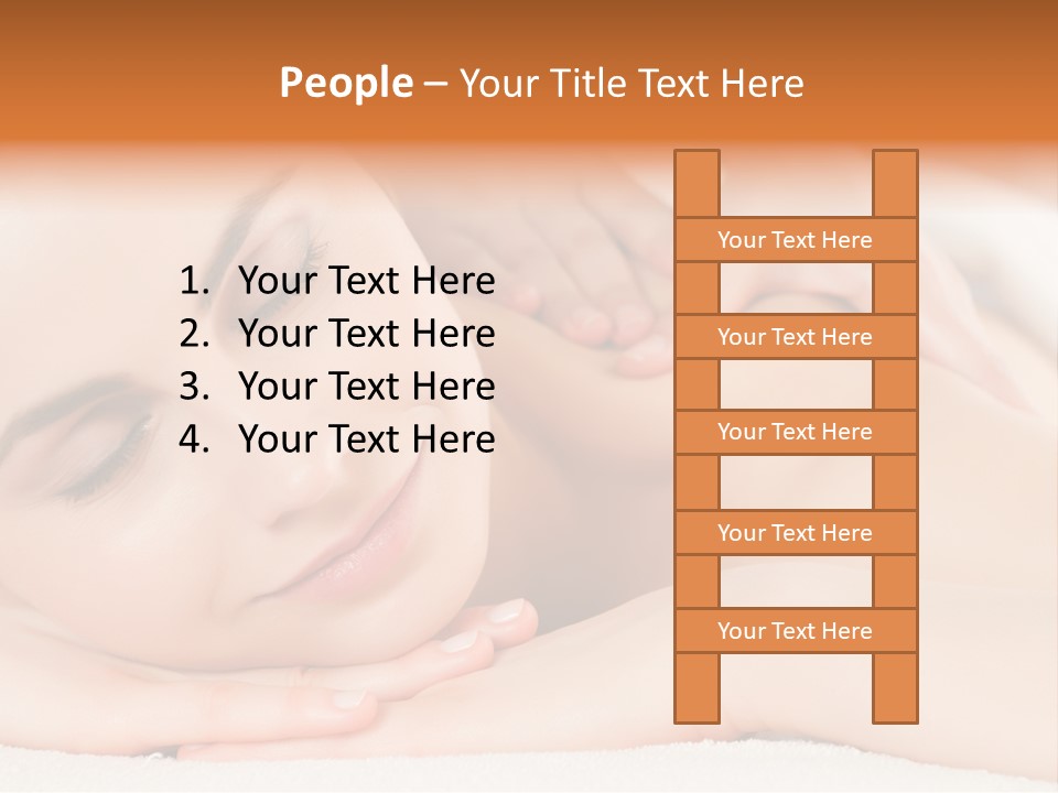 Closeup Caucasian Treatment PowerPoint Template