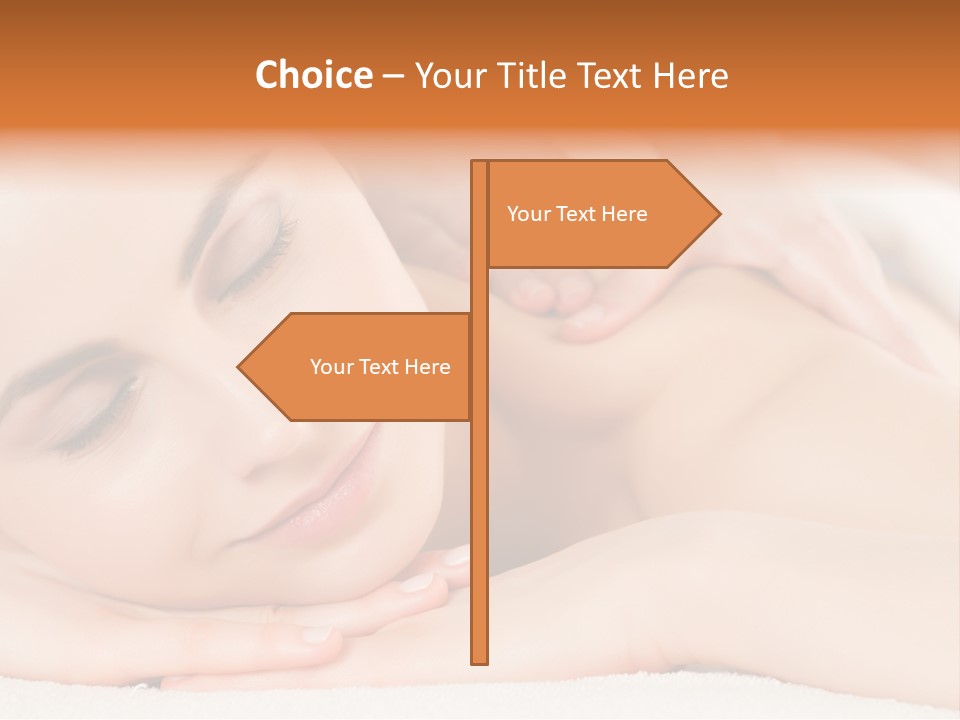 Closeup Caucasian Treatment PowerPoint Template